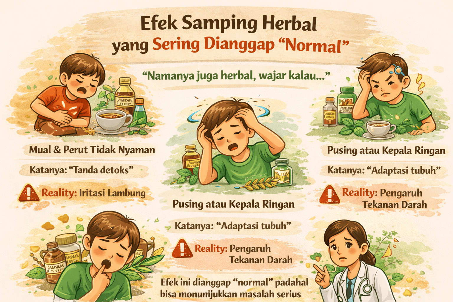 Efek Samping Herbal yang Sering Dianggap “Normal”